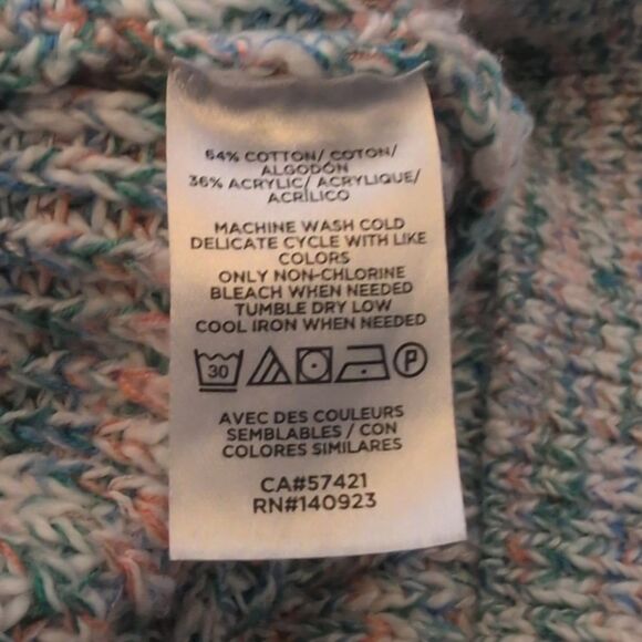 Ann Taylor LOFT Pastel‎ Rainbow Knit Sleeveless Sweater Size Small Petite - Picture 2 of 7